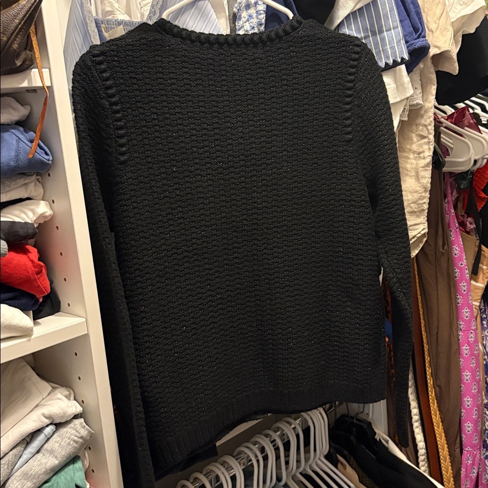 Lilly Pulitzer NWT black metallic Kenton Cardigan, M - Picture 4 of 6
